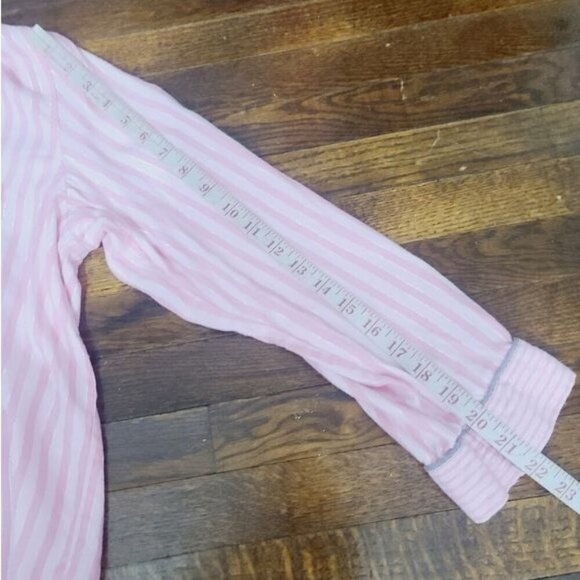 Victoria's Secret Barbiecore Pink Pinkstripe Oversized Button Down Sleep Shirt - Picture 7 of 9